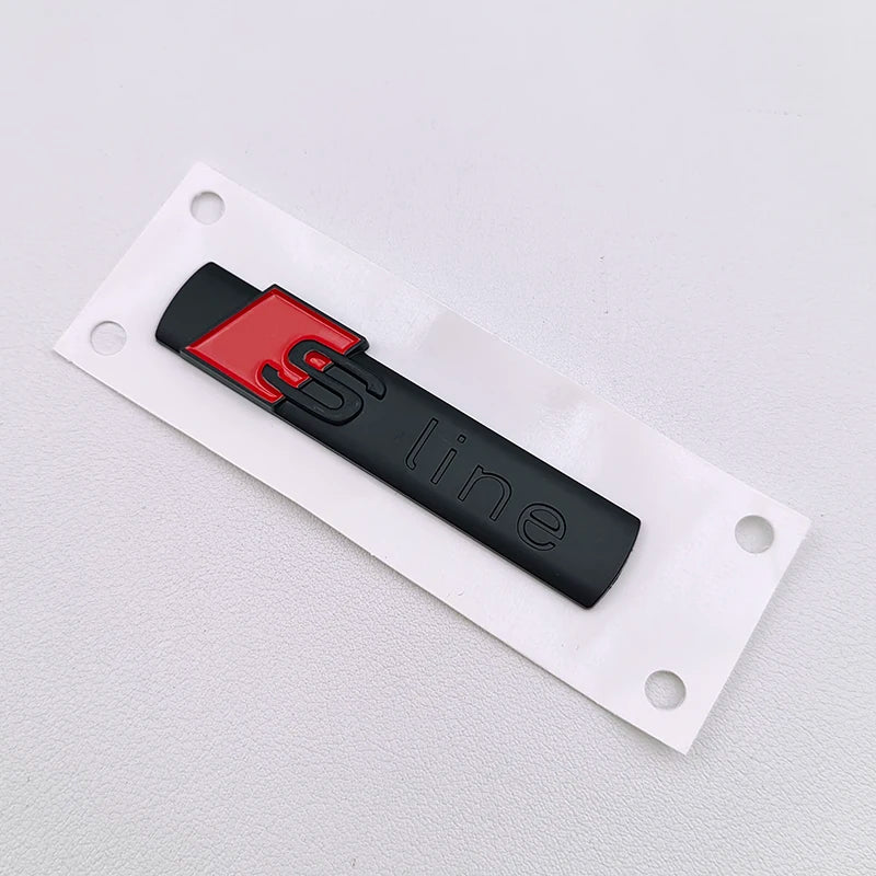 3D ABS Sline Logo S Line Emblem Car Fender Badge For Audi A1 A2 A3 A4 A5 A6 A7 Q2 Q3 Q5 Q7 Q8 S3 S4 S5 S6 S7 TT S Line Sticker