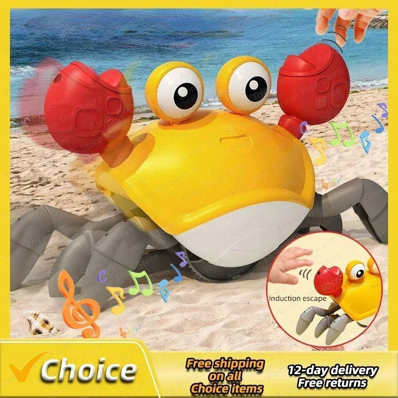 Escape Induction Crab Octopus Crawling Toy Baby Electronic Pets Musical Toys Educational Toddler Moving Toy Kids Christmas Gift