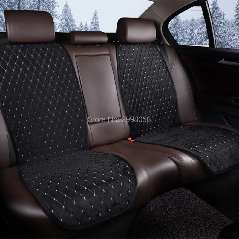 Warm Winter Car Seat Cover Universal Plush Velvet Car Seat Cushion Protector Chair Mat Fits Most Car Or SUV Interior Accessories