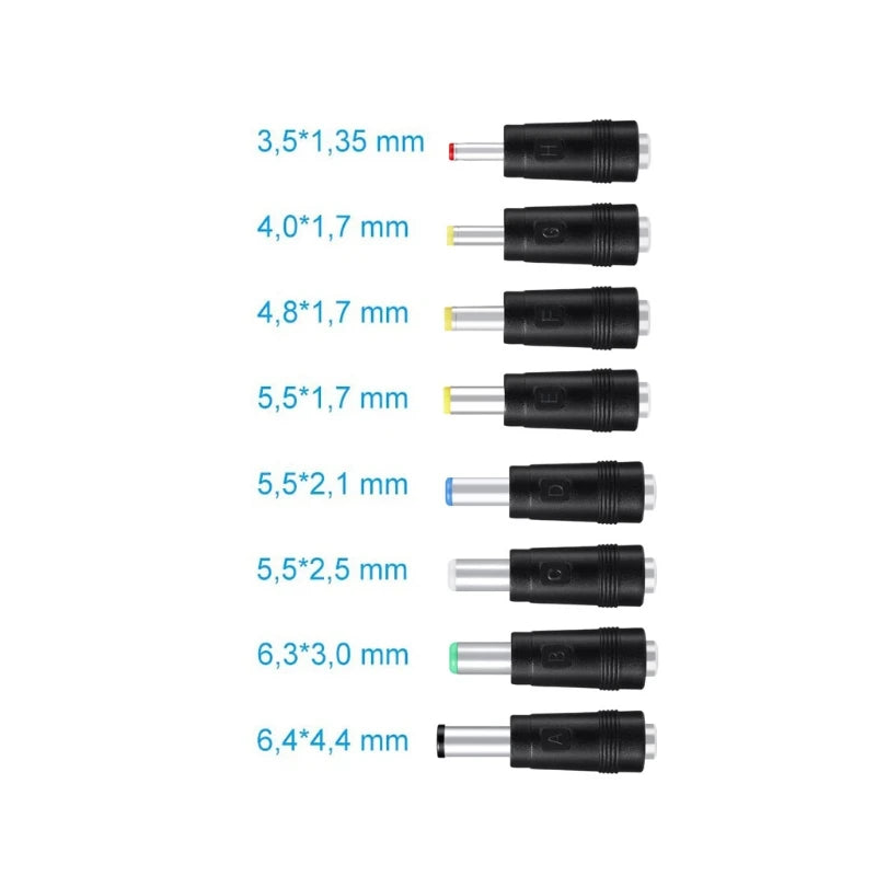 8 in 1 5V USB to DC 5.5x2.1mm 3.5mm 4.0mm 4.8mm 6.4mm 5.5x2.5mm 6.3mm Plug Charging Cord For Fan Speaker Router LED Lamp