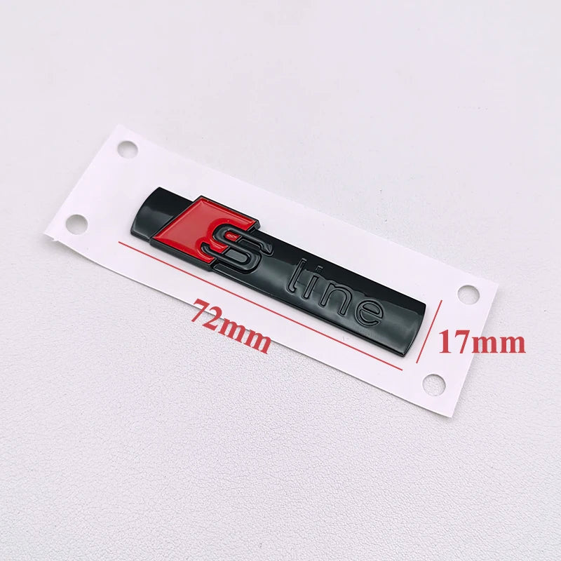 3D ABS Sline Logo S Line Emblem Car Fender Badge For Audi A1 A2 A3 A4 A5 A6 A7 Q2 Q3 Q5 Q7 Q8 S3 S4 S5 S6 S7 TT S Line Sticker