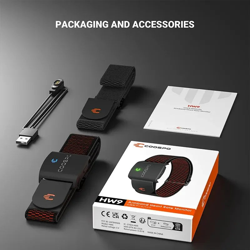 COOSPO HW9 Armband Heart Rate Monitor with HR Zones Calories HRM Senso NairoMarket