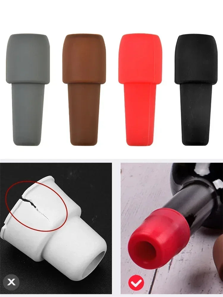 Silicone Wine Stoppers Beverage Bottle Sealer Reusable Sparkling Wine Bottle Stopper Keeping Wine Champagne Fresh Kitchen Tools