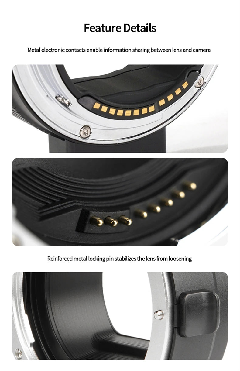 EF-EOS R Lens Adapter Electronic Auto-Focus EF to R Mount Adapter for ...