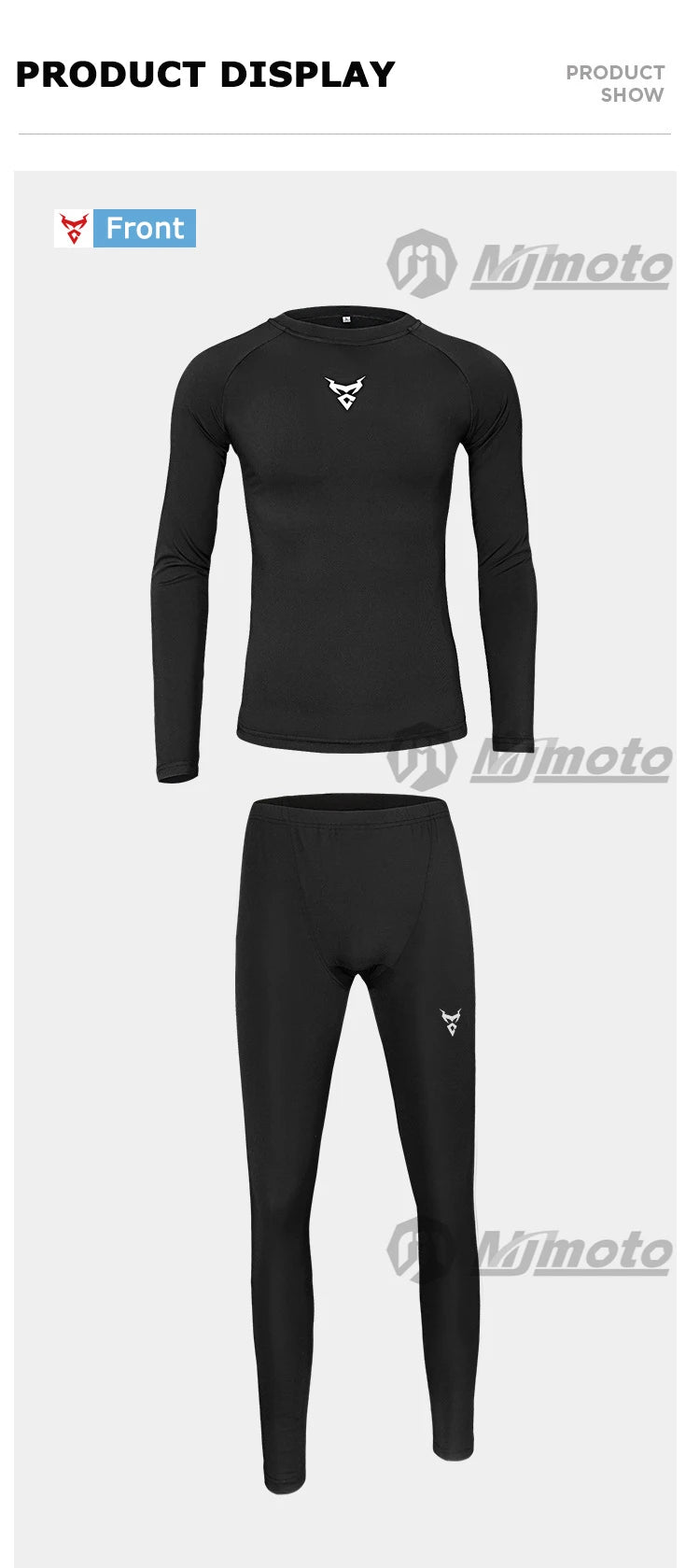 MOTOCENTRIC Motorcycle Underwear Quick-Drying Set Men's Motorcycle Sweat Clothes Base Layers Tight Long Johns Tops & Pants Set