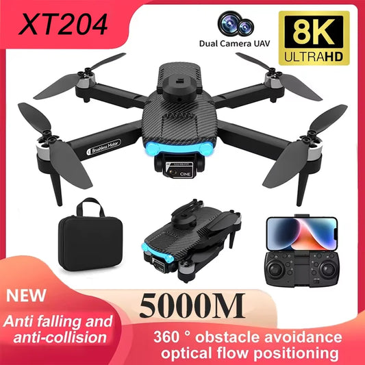 Brandnew XT204 Drone GPSposition 8K HD Dual Camera Brushless Motor Obstacle Avoidance aerial photography RC Quadcopter Drone Toy