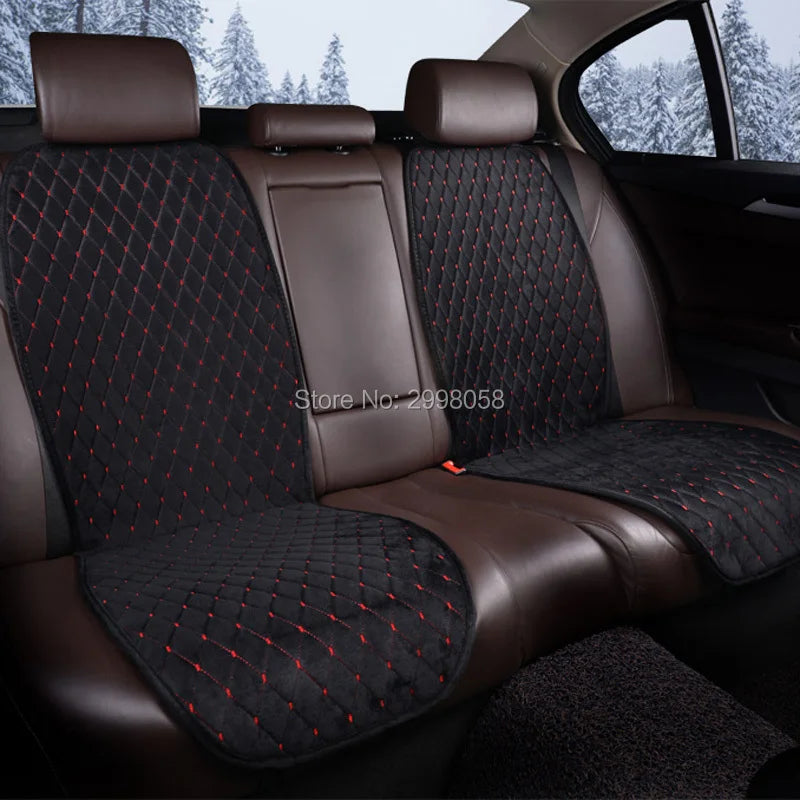 Warm Winter Car Seat Cover Universal Plush Velvet Car Seat Cushion Protector Chair Mat Fits Most Car Or SUV Interior Accessories