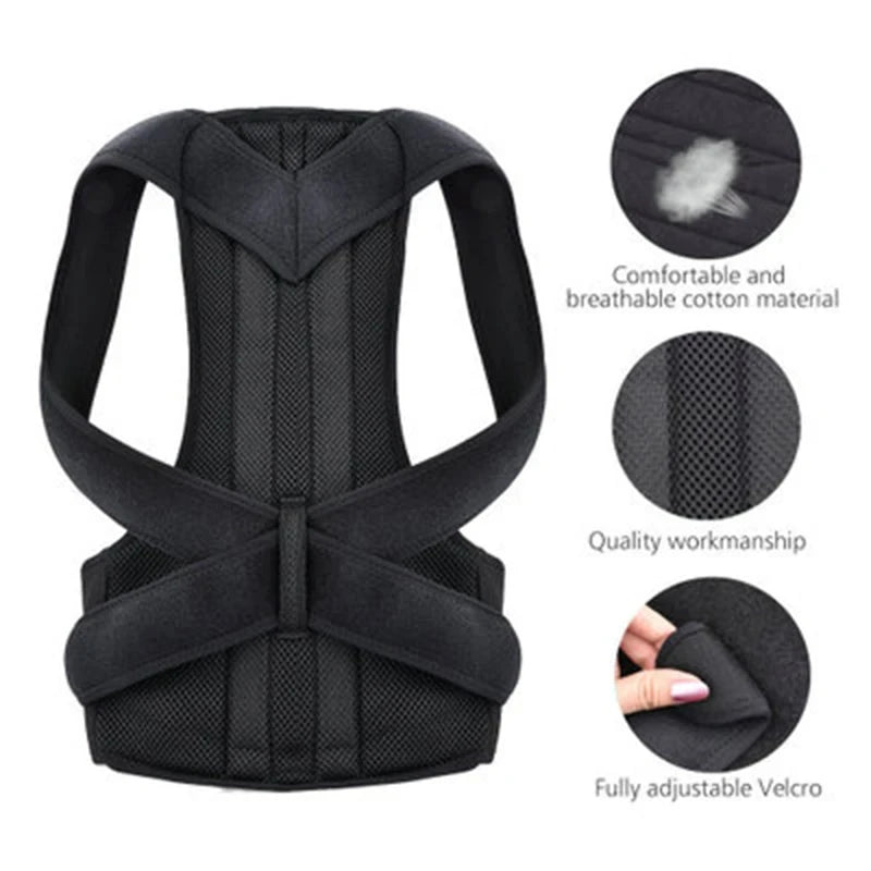YBFDO Men Adjustable Back Belt Body Shaper Posture Corrector