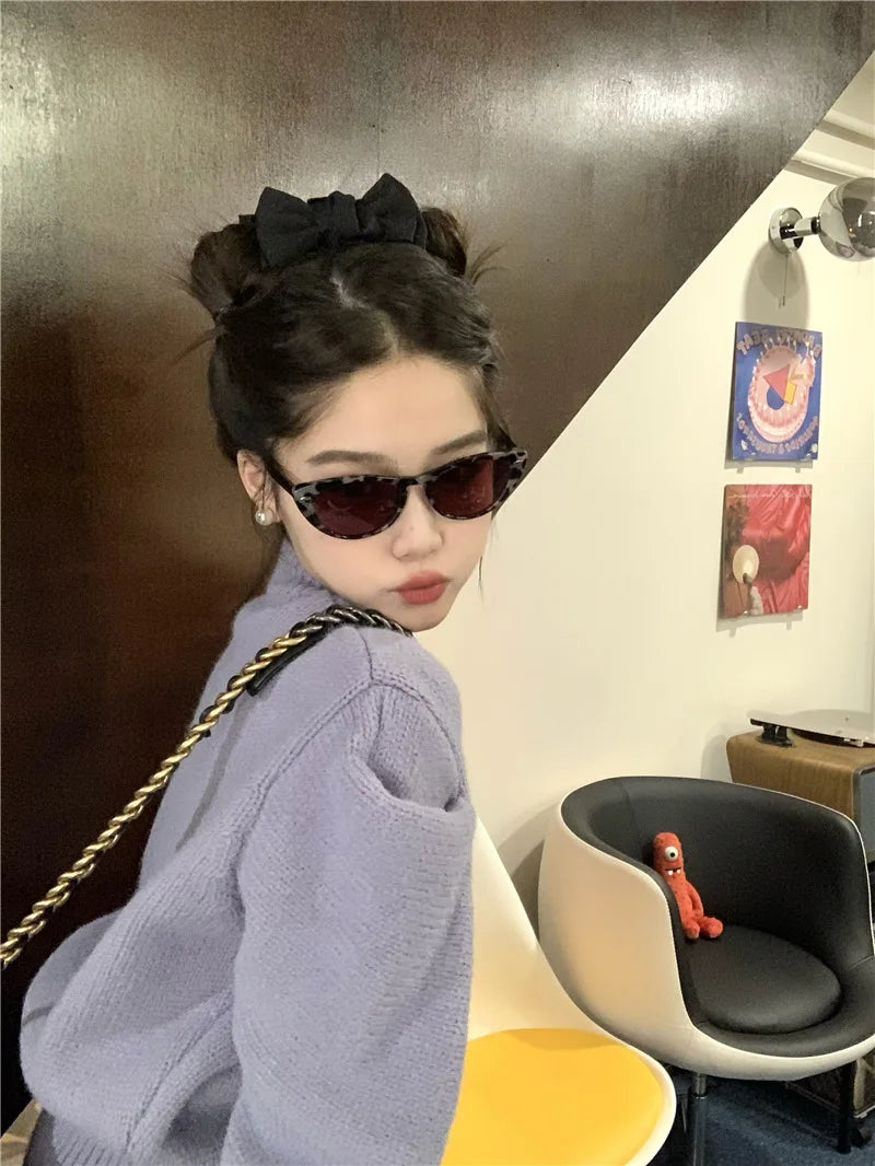 New Vintage Cateye Sunglasses Woman Sexy Retro Small Cat Eye Sun Glasses Brand Round Colorful Eyewear for Female Oculos De Sol