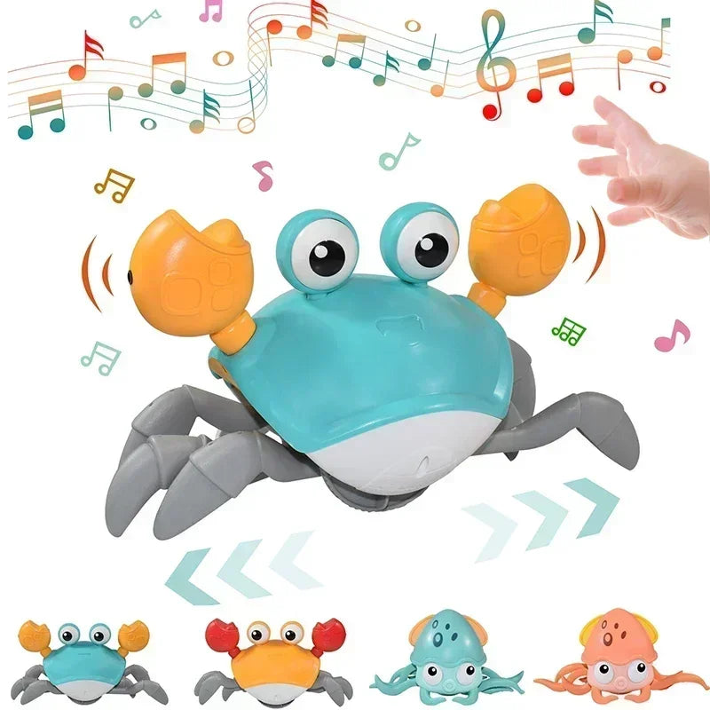 Escape Induction Crab Octopus Crawling Toy Baby Electronic Pets Musical Toys Educational Toddler Moving Toy Kids Christmas Gift