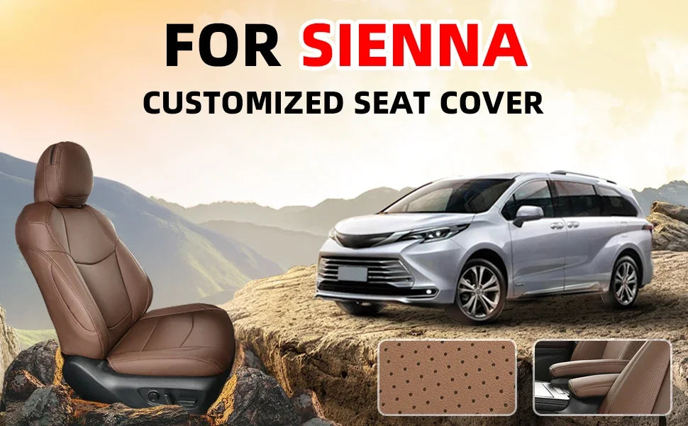 Suitable for Toyota Sienna 2021 2022 2023 2024 car seat covers skin full set truck cover Platinum LE XLE XSE Woodland 7/8 seat
