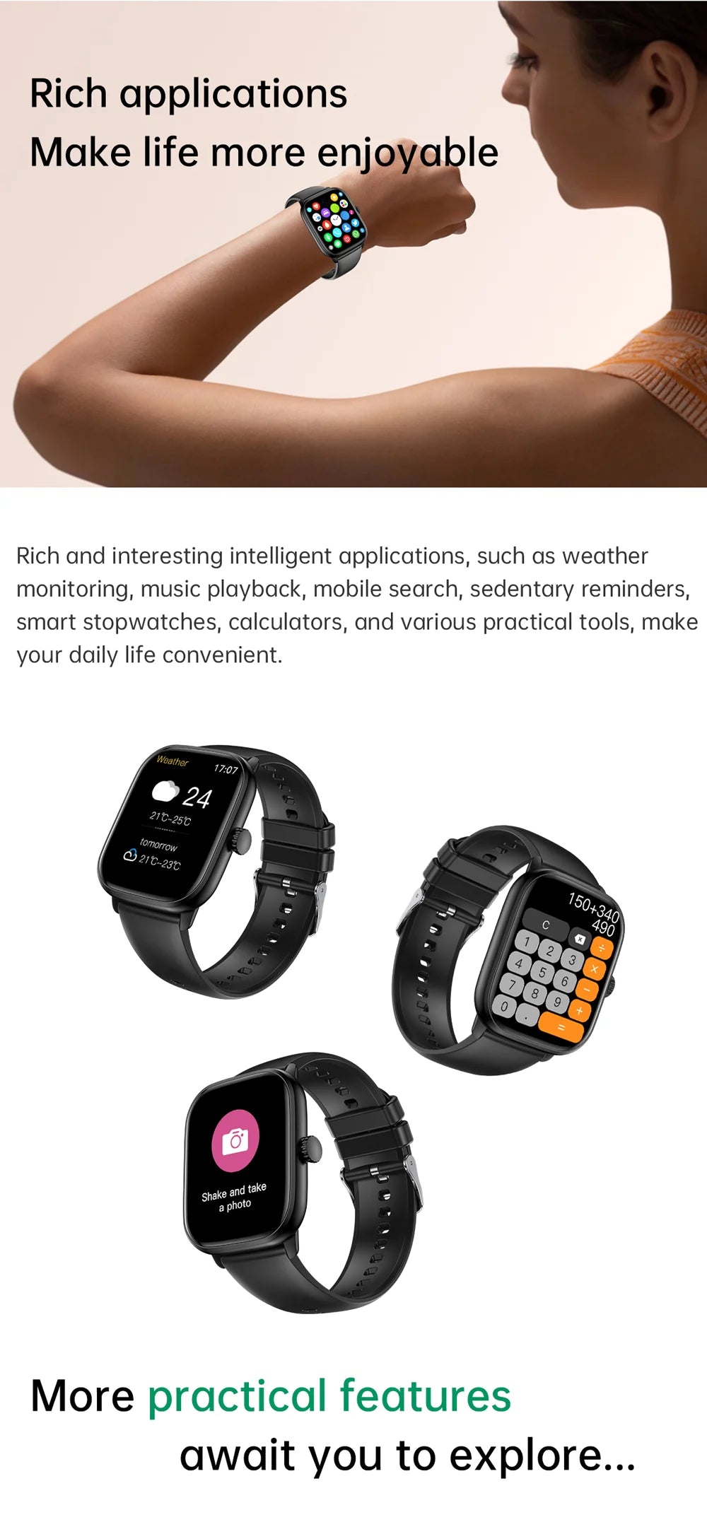 LEMFO Smart Watch 2024 Bluetooth Call Music Smart Watches For Men 2.01 Full Touch Dial Fitness Tracker Waterproof Smartwatch