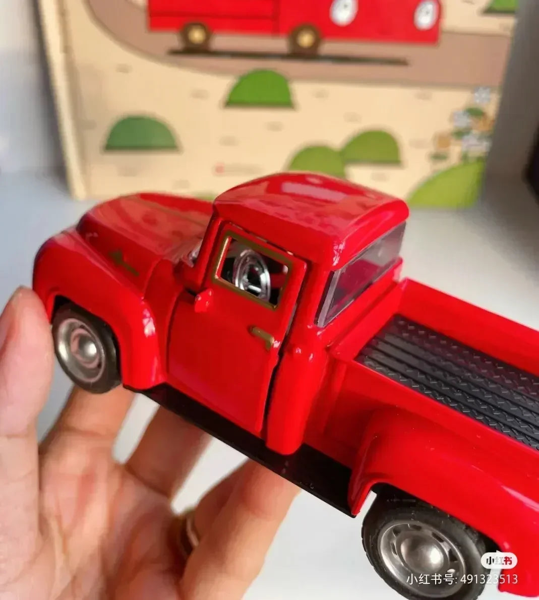 10pcs Hot Vintage Car Red Truck Toy Vintage Car Alloy Pickup Truck Children's Toy Christmas Birthday Christmas Gift New