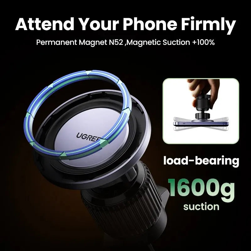 UGREEN Magnetic Car Phone Holder Air Vent Car Phone Stand For Magsafe iPhone 15 14 13 ProMax Xiaomi Samsung Strong Magnet Holder
