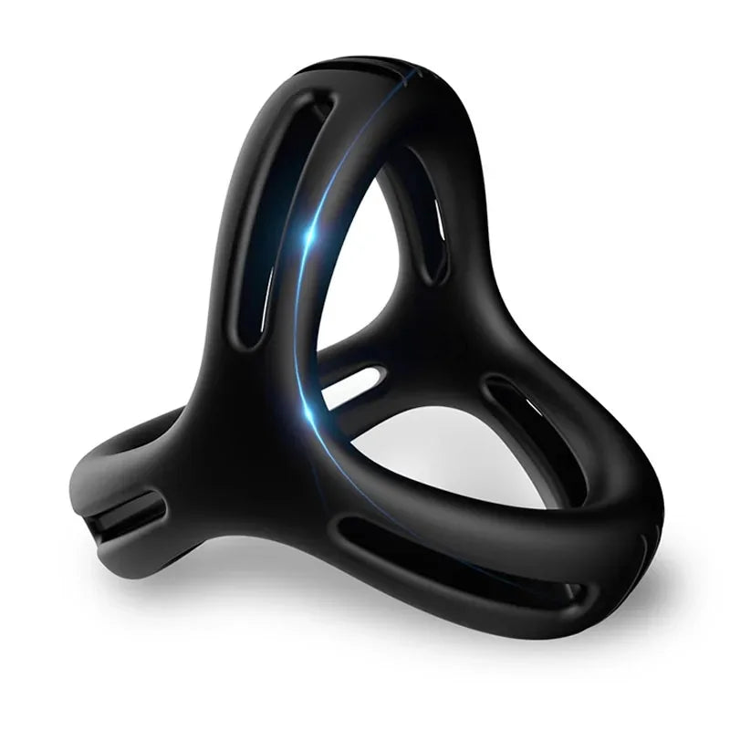 Silicone Penis Rings Cock Ring Erection Enhancing Triangular Penis Ring With Massage Beads Delayed Ejaculation Sex Toys For Men