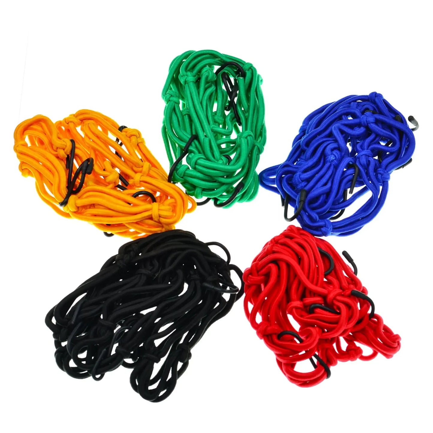 pc Motorcycle Luggage Net Bike 6 Hooks Hold down Fuel Tank Luggage Mesh Web Bungee Black Motorcycle Bike Tank Car Styling