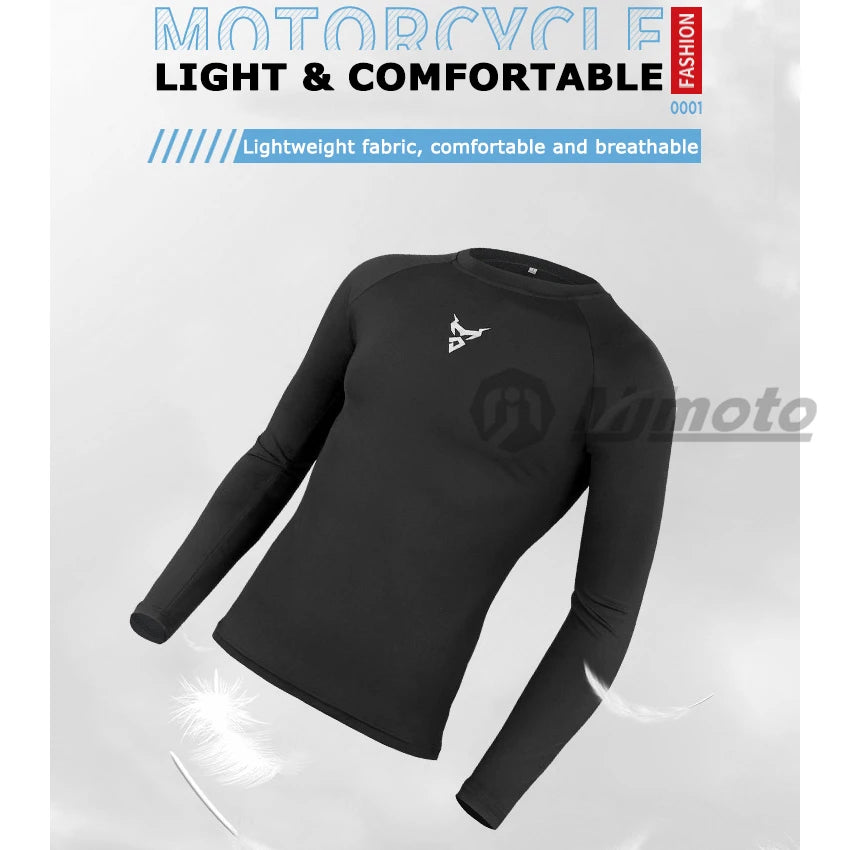 MOTOCENTRIC Motorcycle Underwear Quick-Drying Set Men's Motorcycle Sweat Clothes Base Layers Tight Long Johns Tops & Pants Set