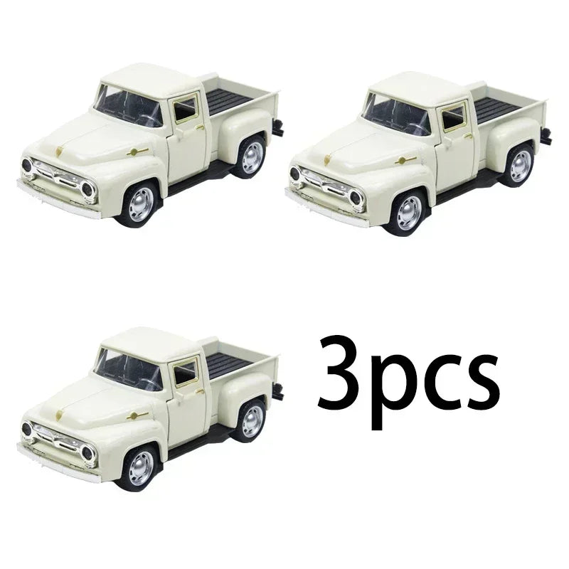 10pcs Hot Vintage Car Red Truck Toy Vintage Car Alloy Pickup Truck Children's Toy Christmas Birthday Christmas Gift New