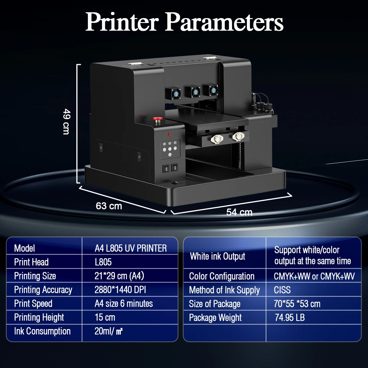 A4 UV DTF Printer UV Flatbed Printer With Varnish XP600 L805 UV Sticker Printer With Laminating machine For Metal Acrylic Print