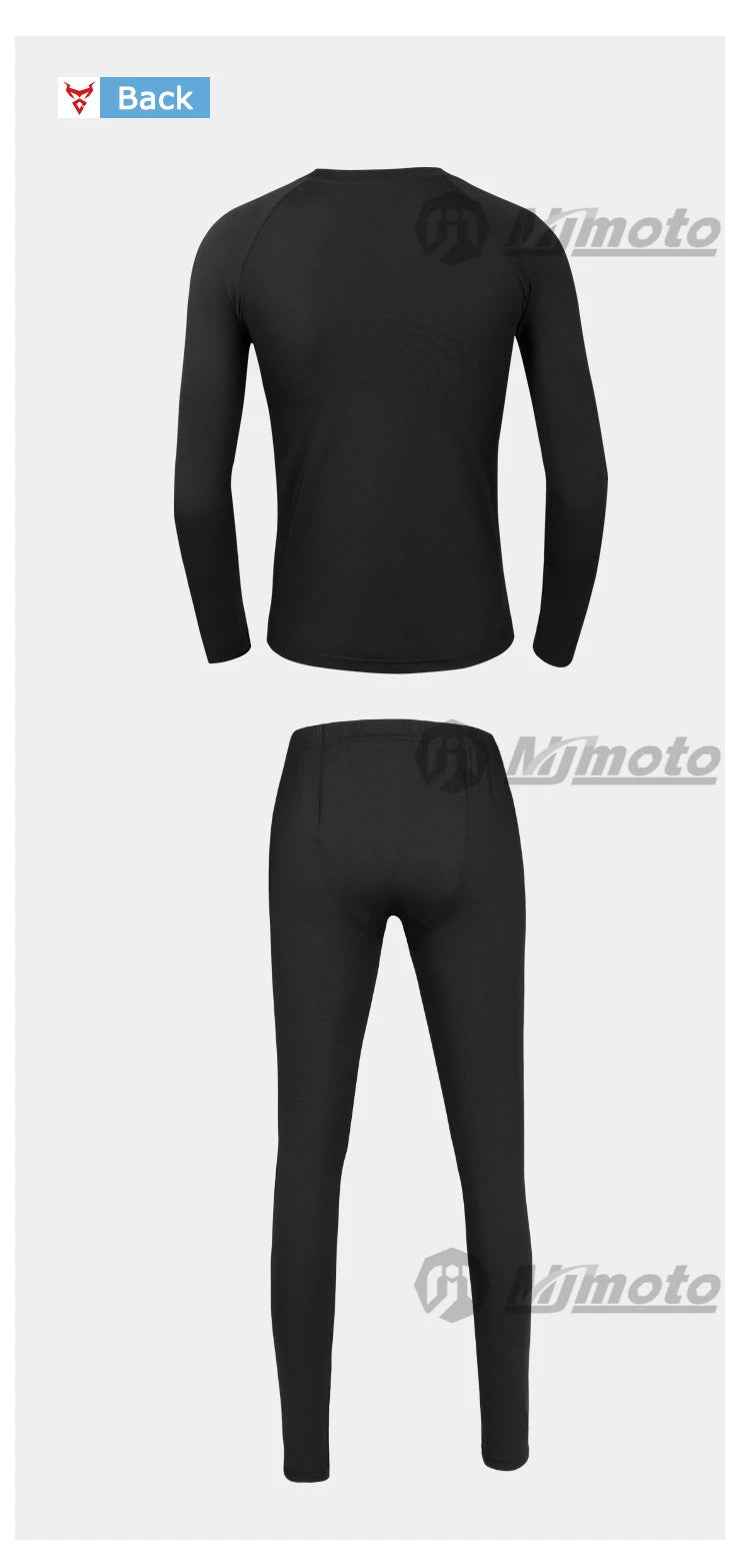 MOTOCENTRIC Motorcycle Underwear Quick-Drying Set Men's Motorcycle Sweat Clothes Base Layers Tight Long Johns Tops & Pants Set