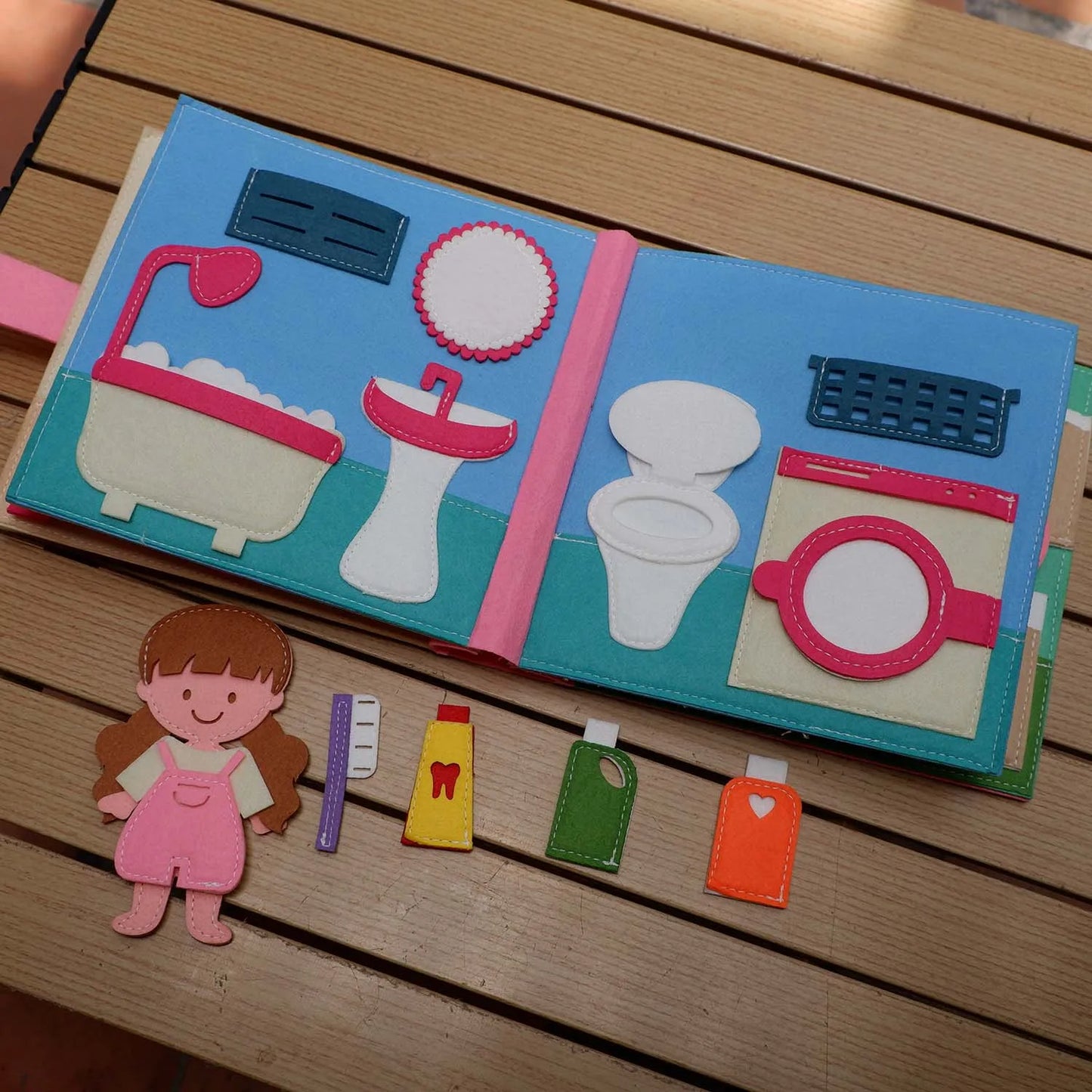 Toddlers Montessori Toys Busy Board Farm Animal Scene Storytelling Activity Toy Quiet Book Felt Activity Educational Sensory Toy