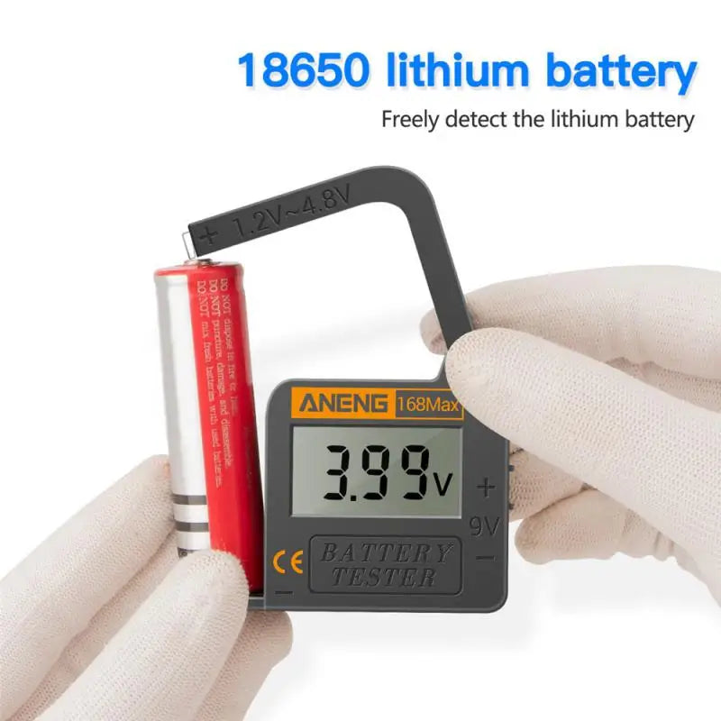 For 9V AAA 168 Max Battery Checker Button Cell Tester Digital Lithium Battery Capacity Tester Universal Analyzer Display Check