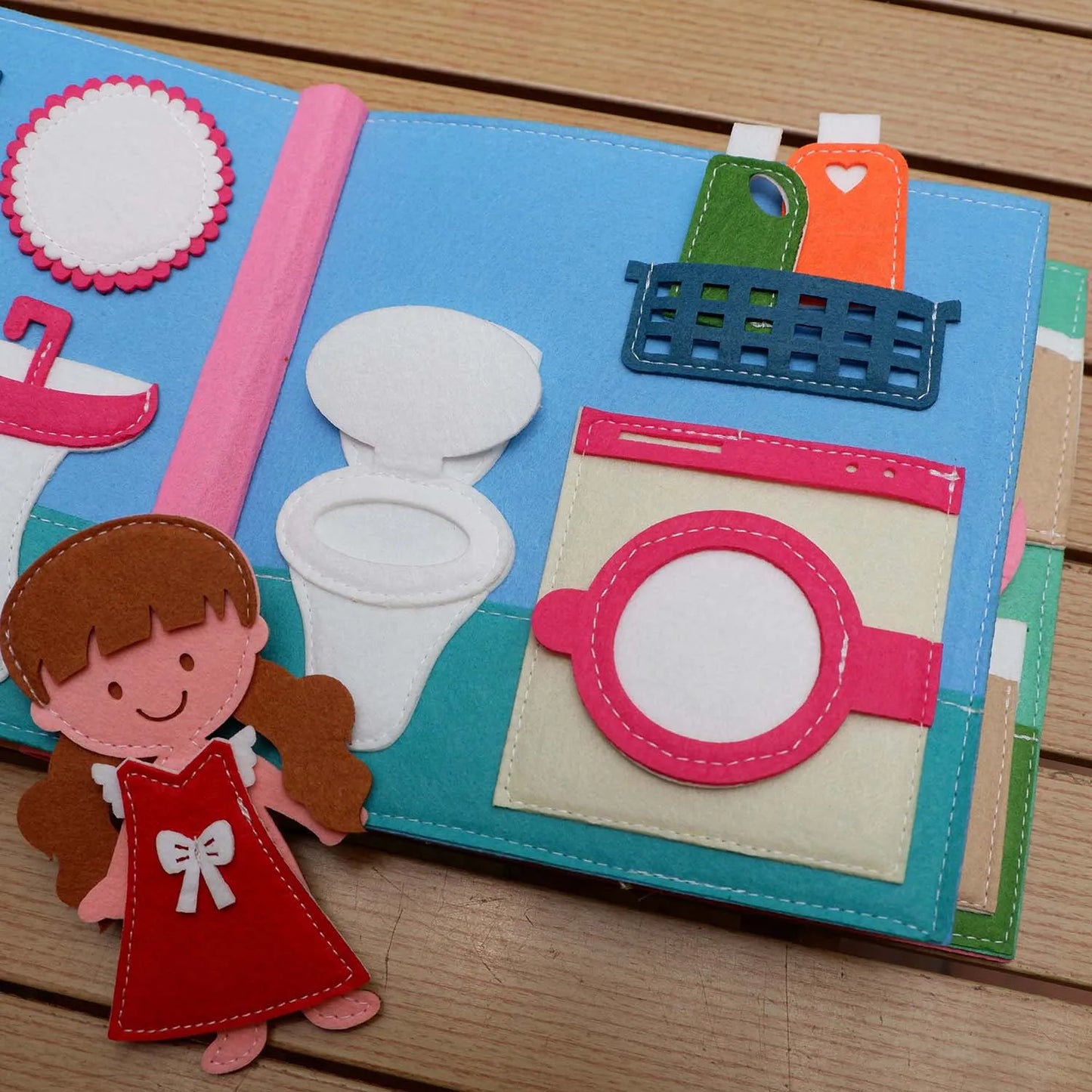 Toddlers Montessori Toys Busy Board Farm Animal Scene Storytelling Activity Toy Quiet Book Felt Activity Educational Sensory Toy