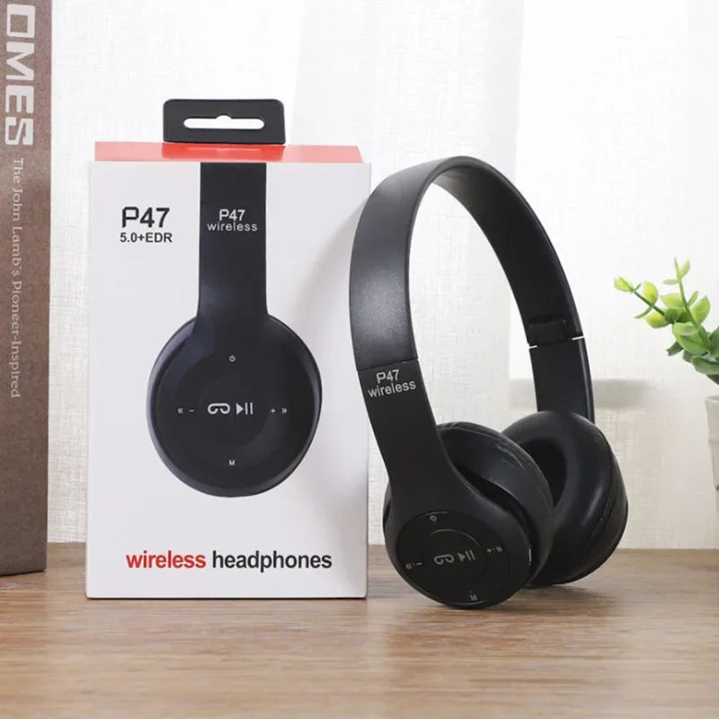 Headset P47 Bluetooth Headset Headset Portable Foldable Heavy Bass Gift Wireless Sports Headset Gaming Headset Long Battery Life