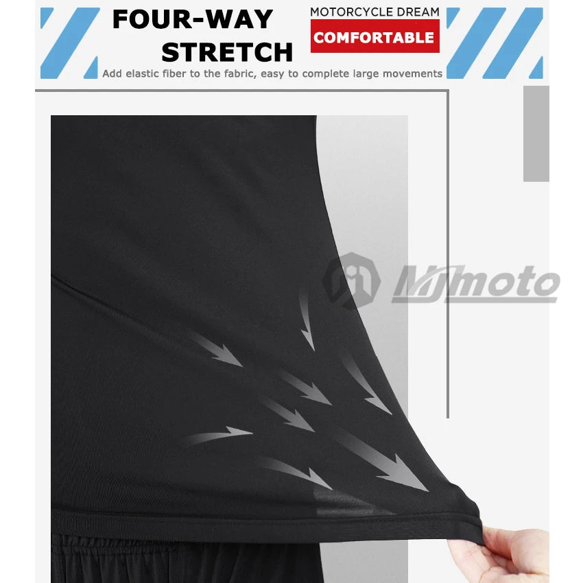 MOTOCENTRIC Motorcycle Underwear Quick-Drying Set Men's Motorcycle Sweat Clothes Base Layers Tight Long Johns Tops & Pants Set