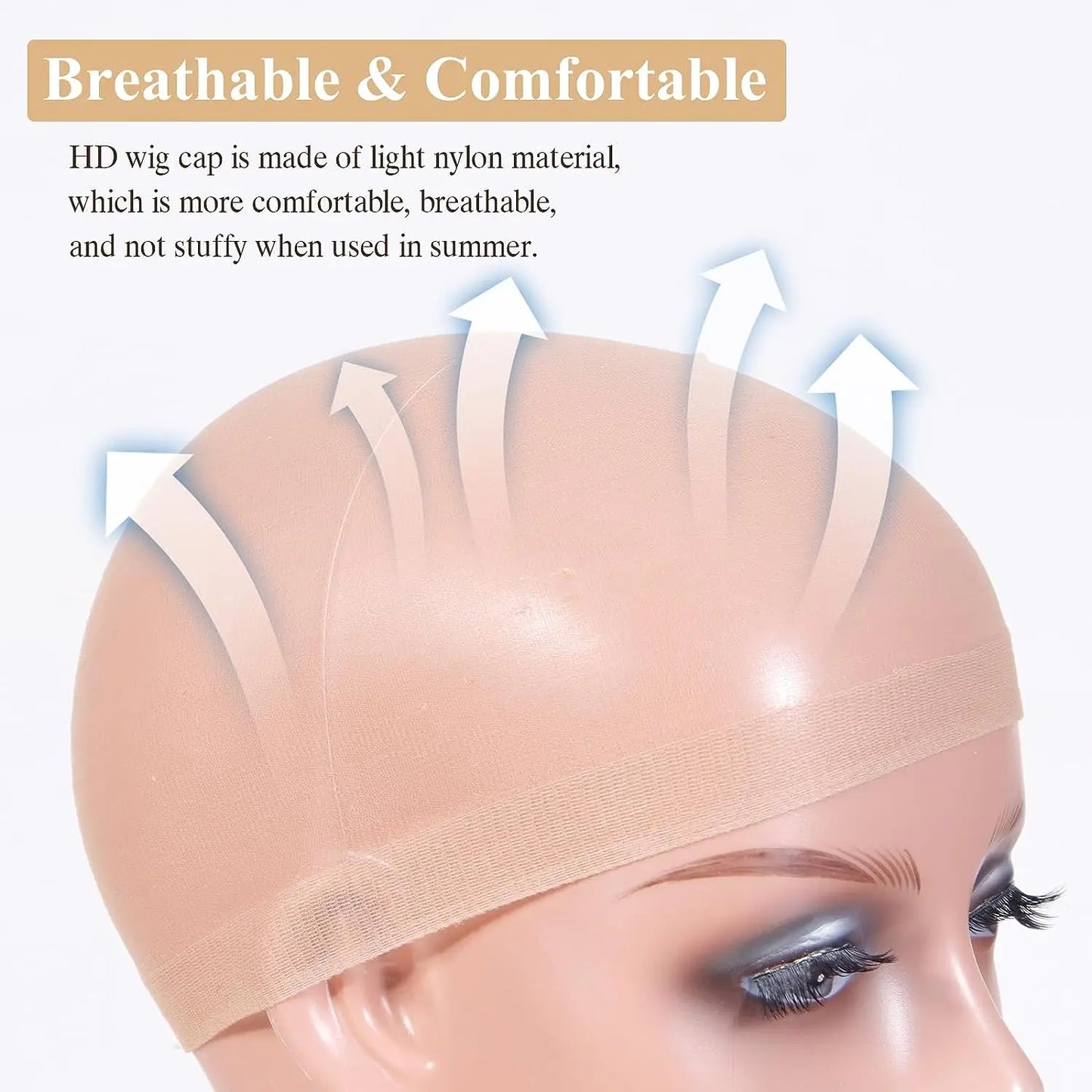 Wholesale Cheap 1/5/10 Pack Invisible HD Wig Cap For Lace Front Wig Transparent Wig Cap for Wig Stocking Wig Caps For Women