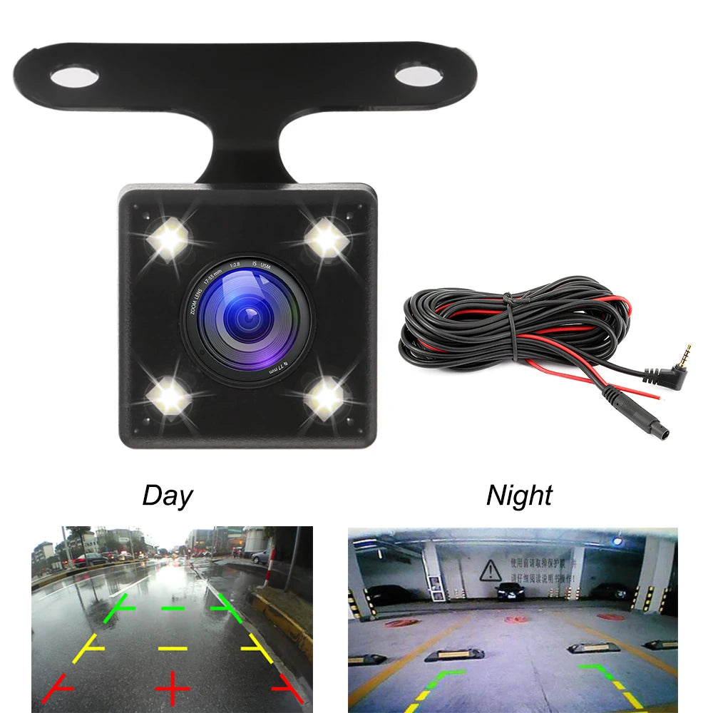 5Pin Car Mounted Car DVR 4LED Rear View Camera 170° Motor Vehicle Mirr ...