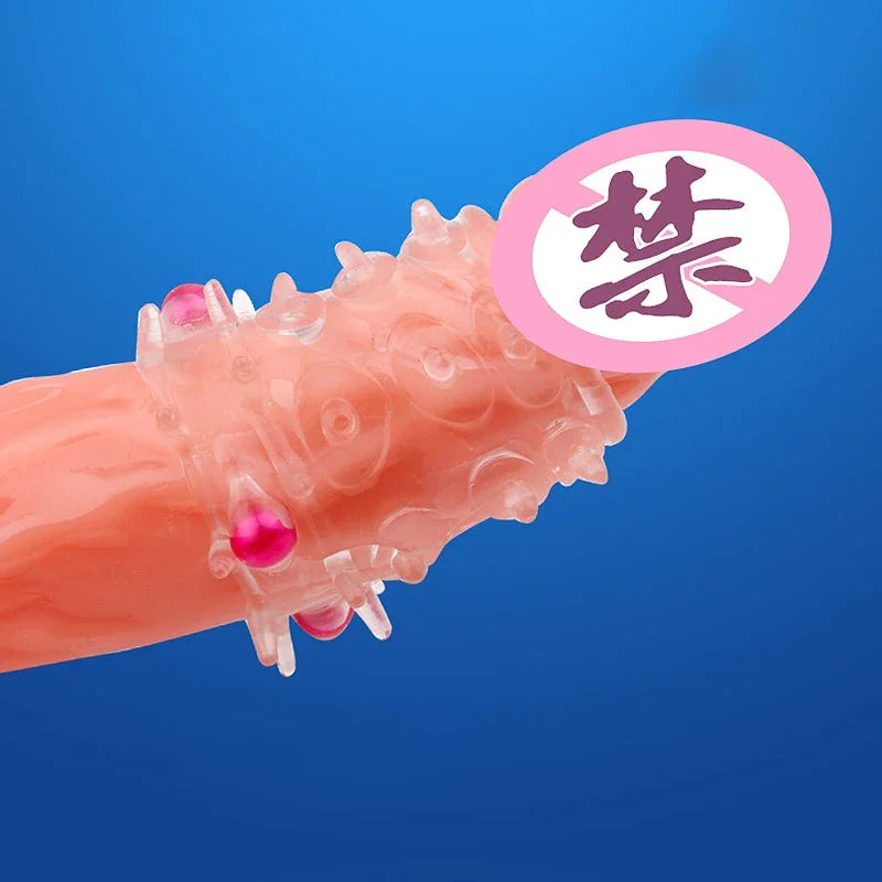 2pcs Penis Rings Condoms Beads Penis Enlargement for Men Sleeve Rubber Sex Toys for Adults Delayed Ejaculation Vagina Stimulator