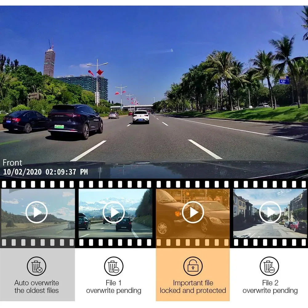 HD 4K 2160P WiFi Car DVR Dash Cam Camera 2K 1600P 1080P 24H Parking Monitor APP Control Car Driving Video Recorder for all cars