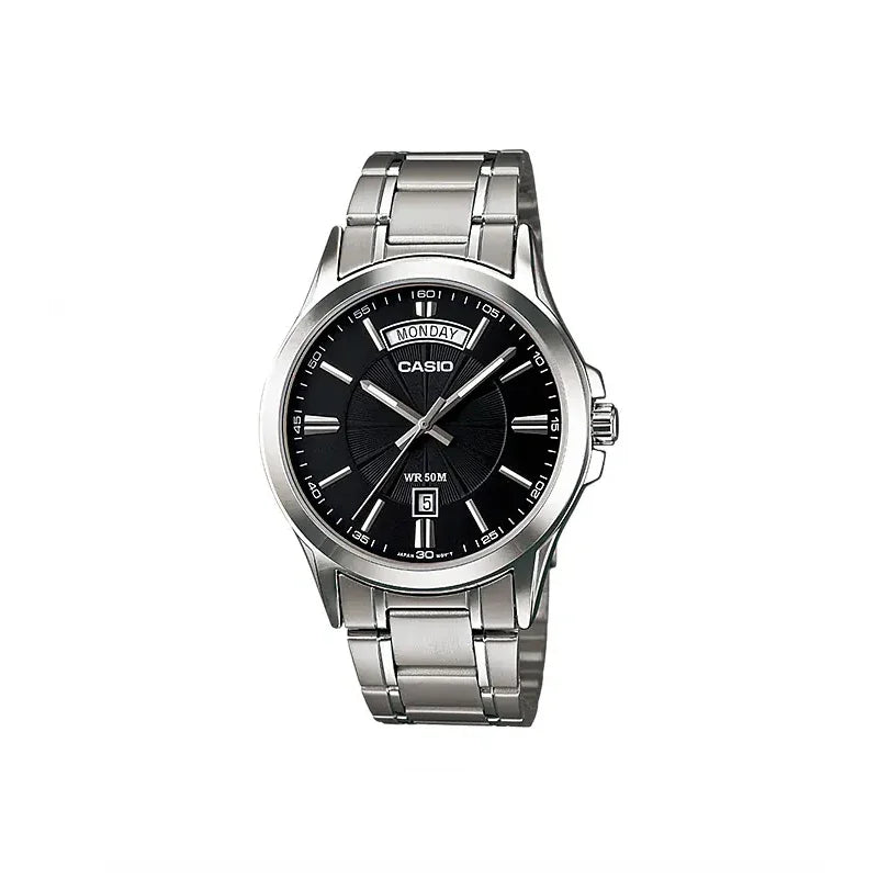 Casio MTP 1381 Waterproof Men Luxury Business Watch Classic Steel Belt Retro Belt Quartz Waterproof Multi function Date Week