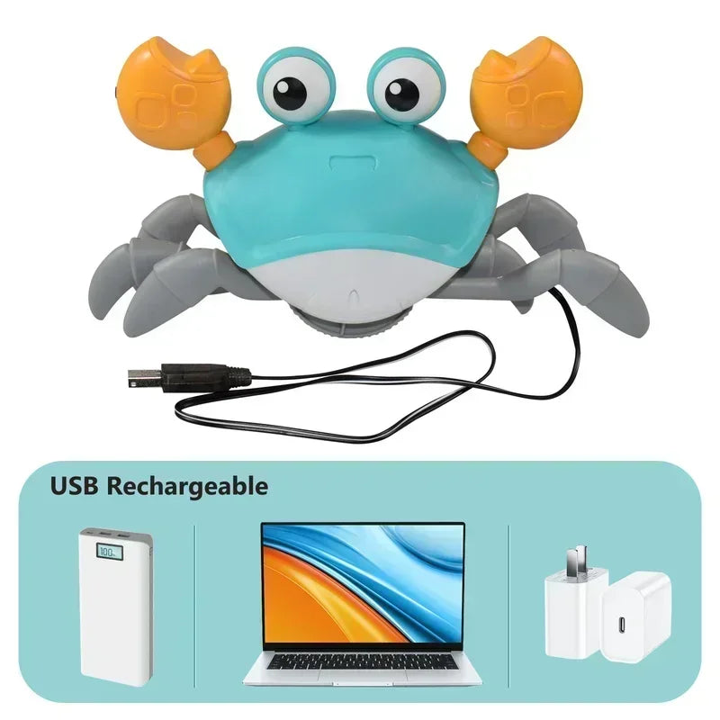 Escape Induction Crab Octopus Crawling Toy Baby Electronic Pets Musical Toys Educational Toddler Moving Toy Kids Christmas Gift