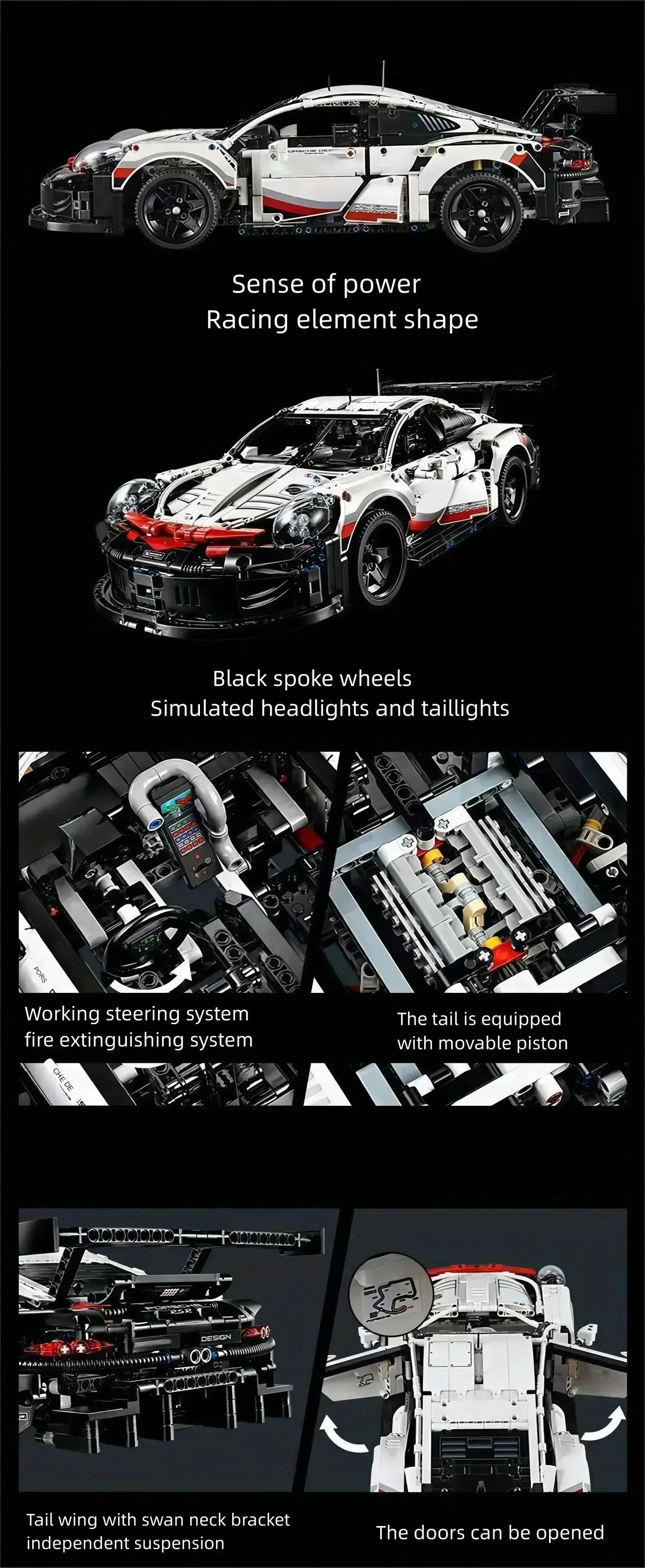 New 1580pcs Classic Racing Car Building Block Toy Education DIY Racing Block Christmas Gift Children's Puzzle Toy Game