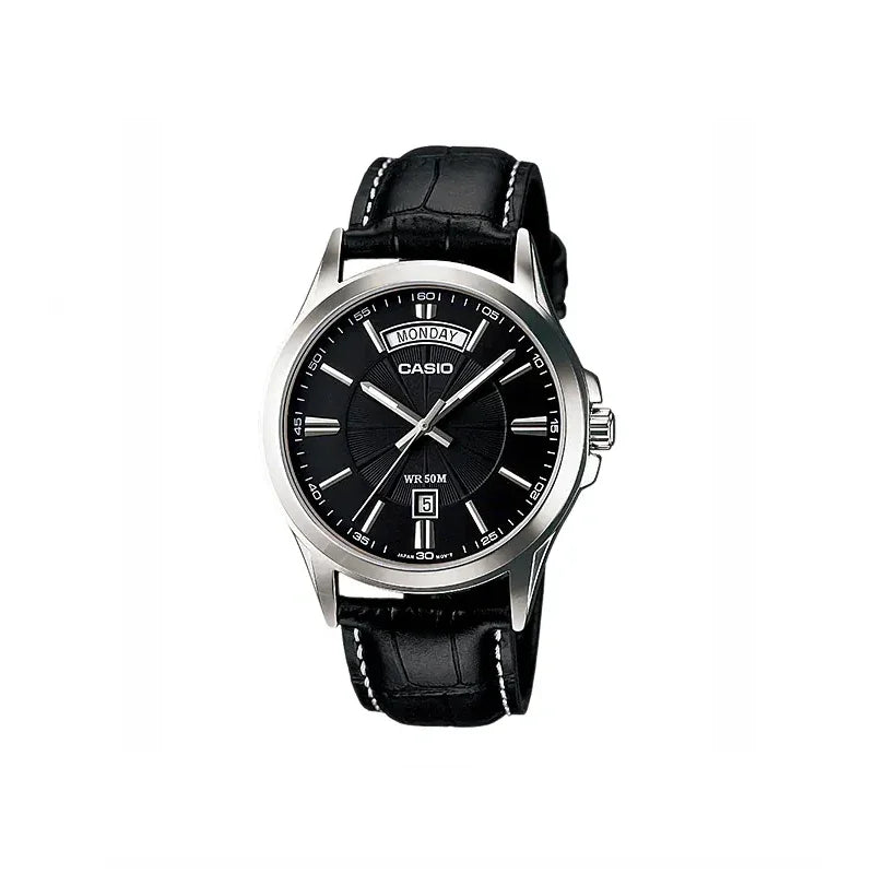 Casio MTP 1381 Waterproof Men Luxury Business Watch Classic Steel Belt Retro Belt Quartz Waterproof Multi function Date Week
