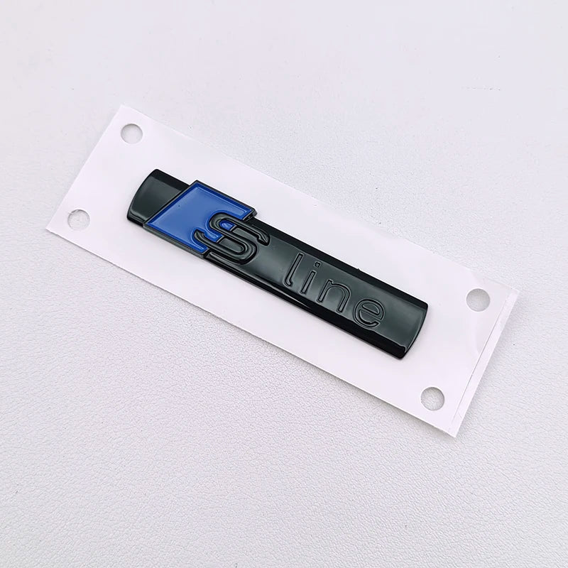 3D ABS Sline Logo S Line Emblem Car Fender Badge For Audi A1 A2 A3 A4 A5 A6 A7 Q2 Q3 Q5 Q7 Q8 S3 S4 S5 S6 S7 TT S Line Sticker