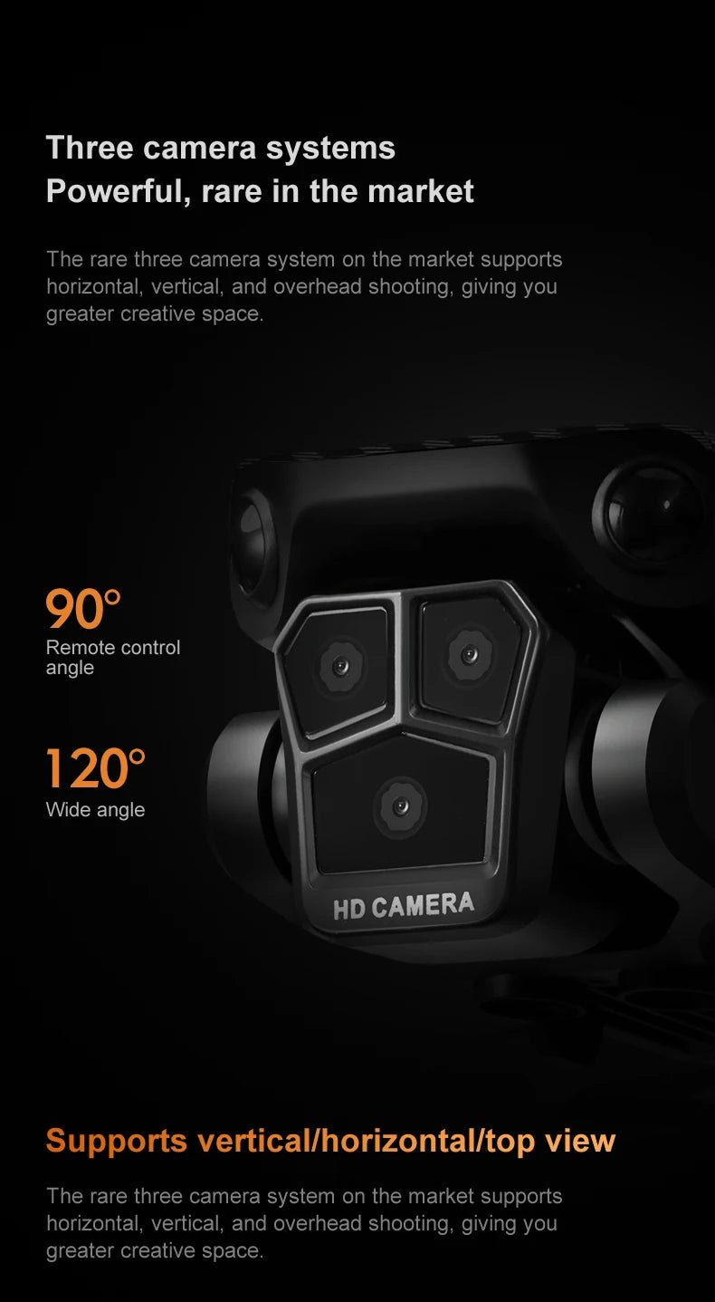 New K6 Max RC Drone 8K Professional Three Cameras Optical Flow Four-way Obstacle Avoidance Aerial Photography Quadcopter