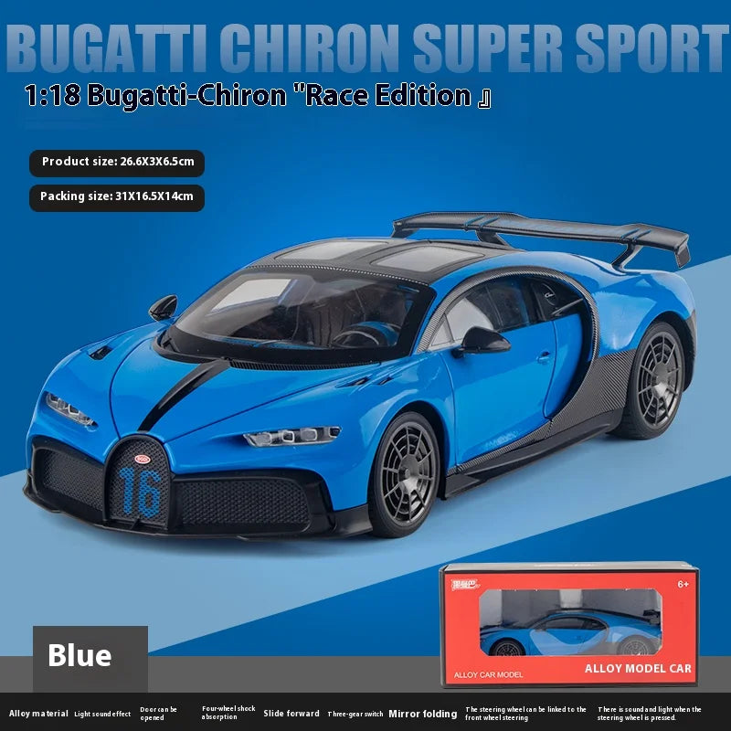 1 18 Scale Bugatti Chiron Alloy Car Model with Lights Sounds Ideal NairoMarket