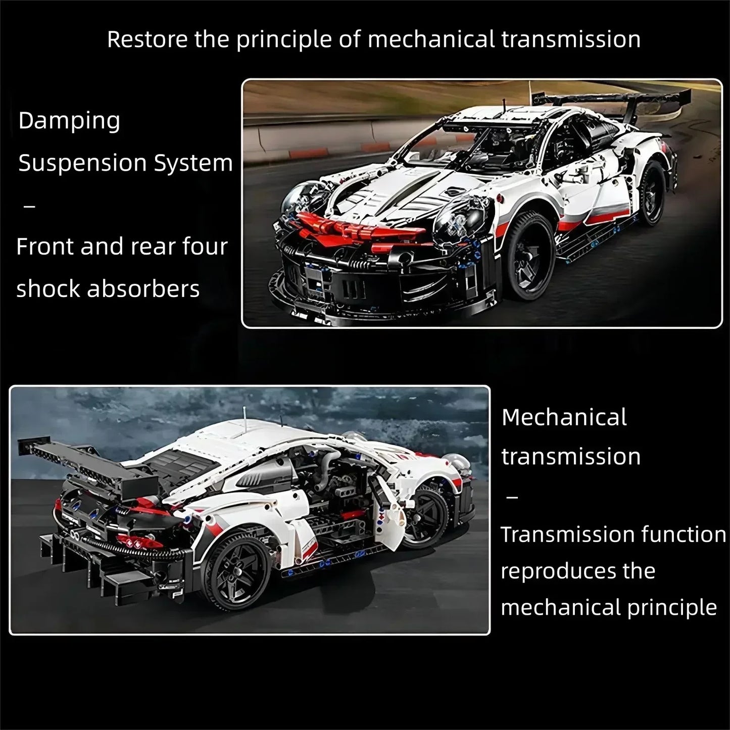 New 1580pcs Classic Racing Car Building Block Toy Education DIY Racing Block Christmas Gift Children's Puzzle Toy Game
