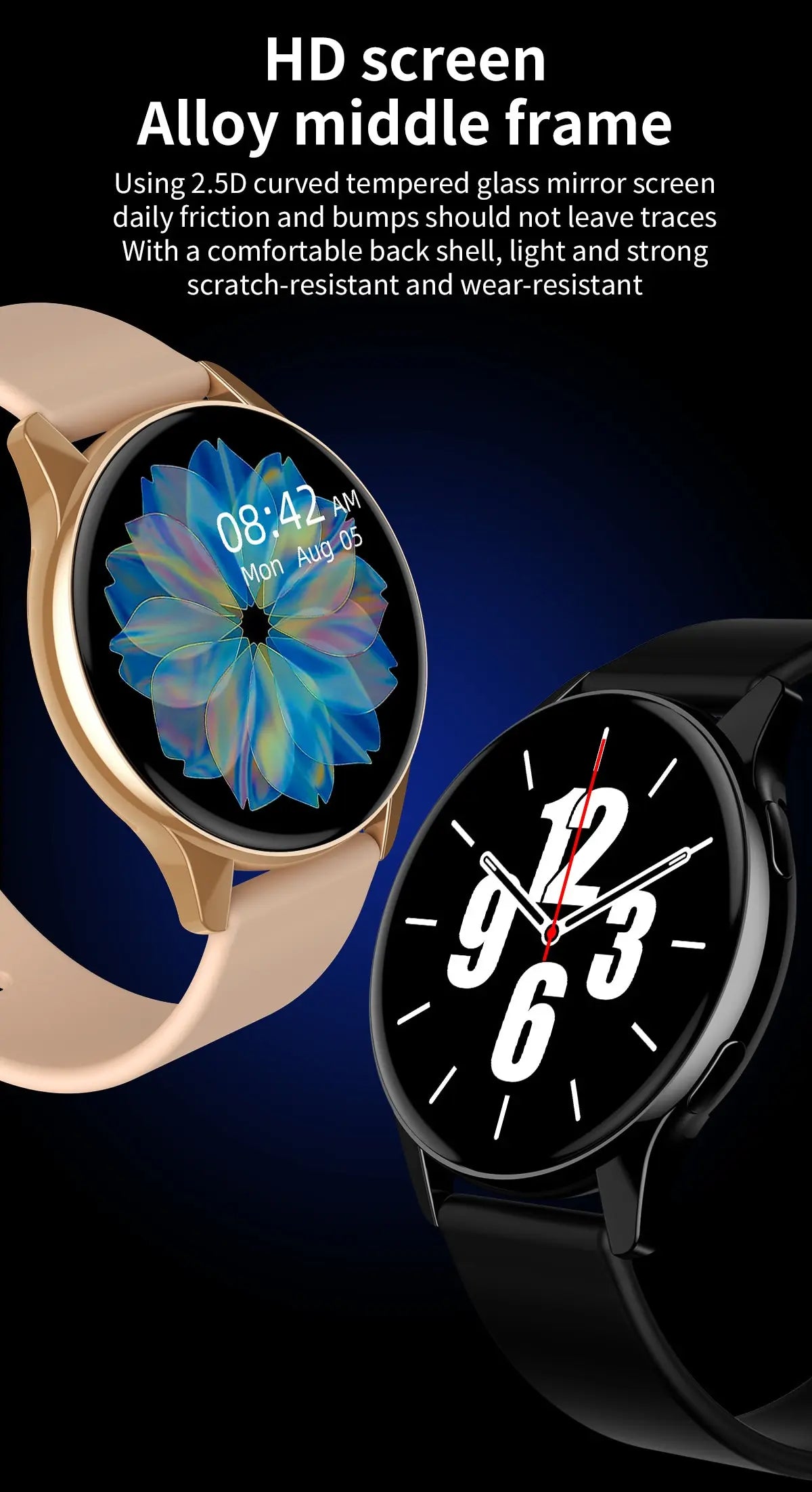 Newest Smart Watch 2024 Full Round Smartwatch Men Bluetooth Call Smart Watch Women Fitness Bracelet DIY Faces IOS Android Phone