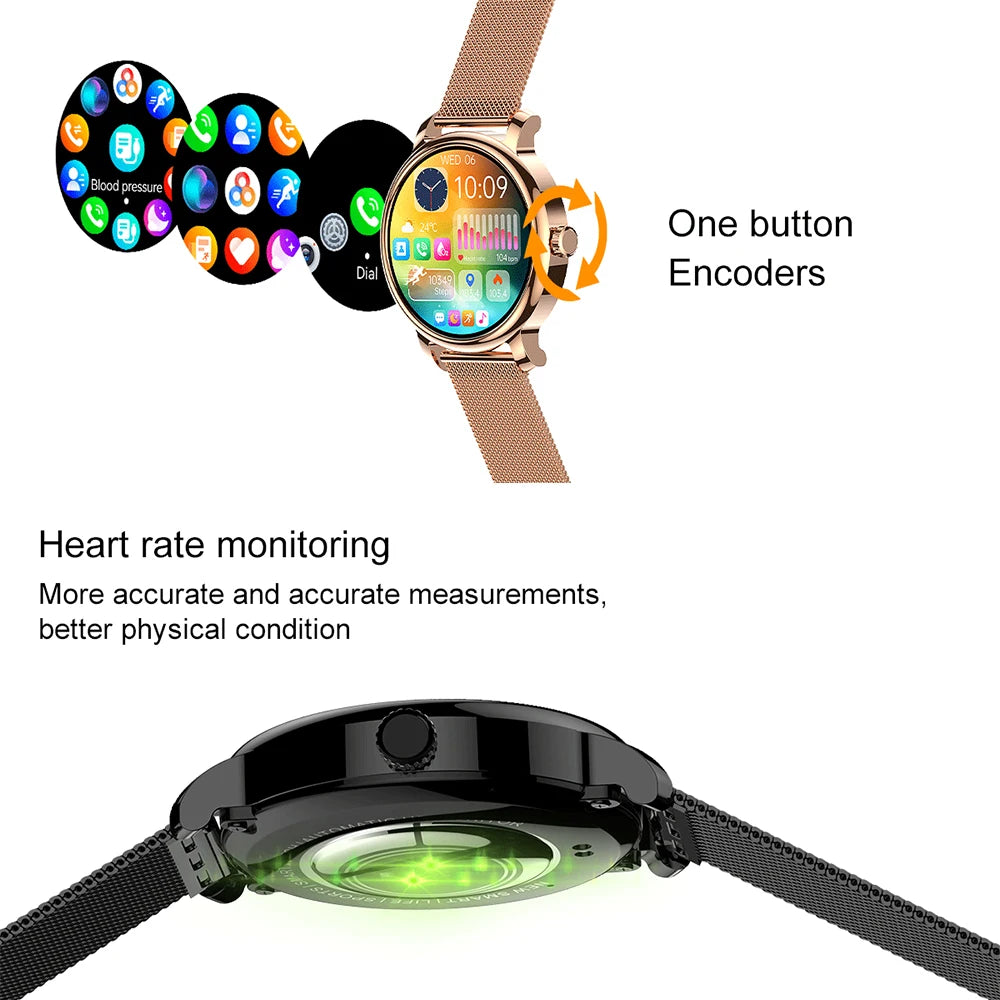 LEMFO New Amoled Smart Watch 2024 HD Screen Bluetooth Call IP68 Waterproof Smart Watches For Men Heart rate 1.43 inch 466 466