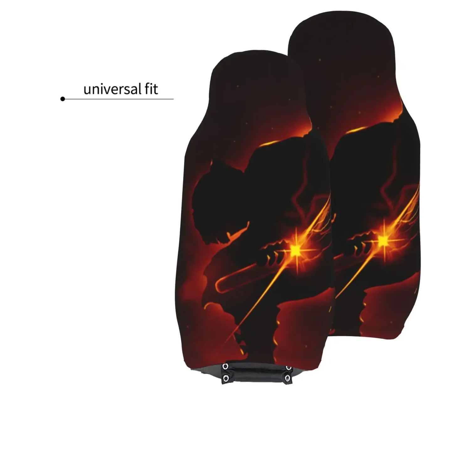 General Front/rear Japan Anime Demon Slayer Nezuko Car Seat Covers 3D Prints Car Accessories Automobile Seat Cover