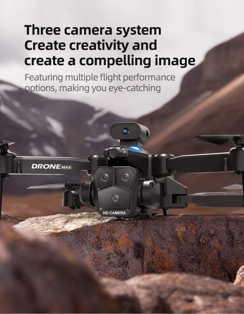 New C10 Drone GPS 8K HD Three Cameras Optical Flow Obstacle Avoidance NairoMarket