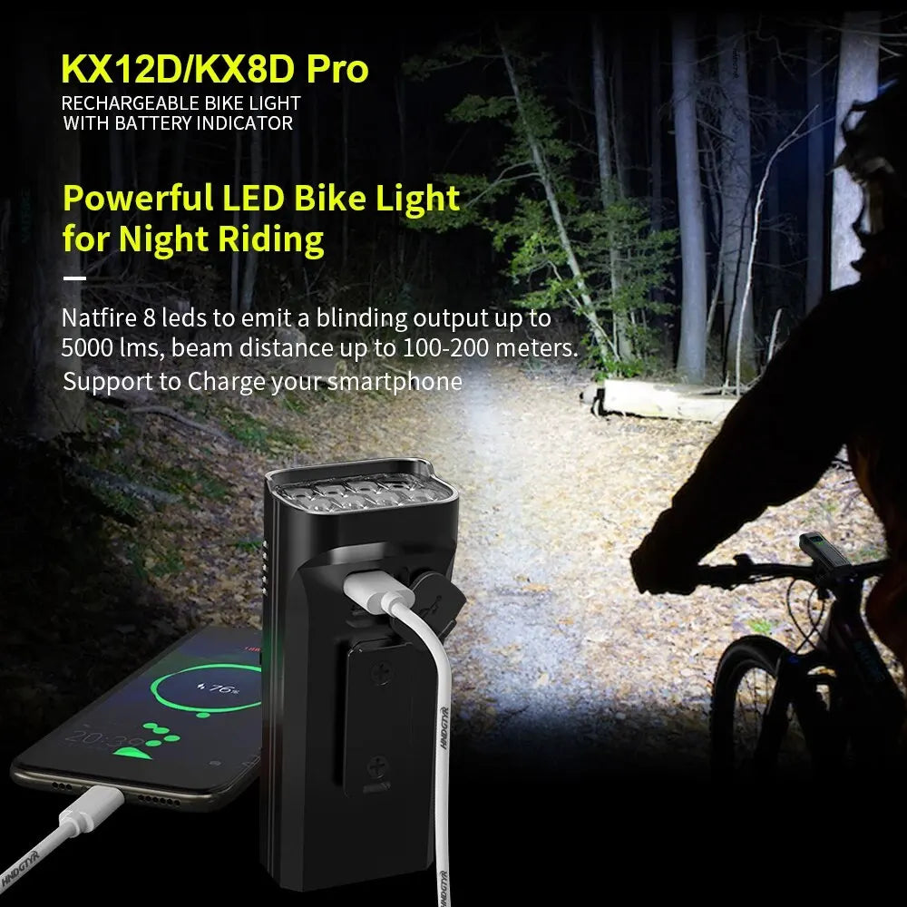 Rechargeable led bike lights sales
