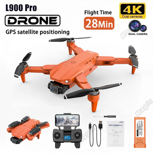 L900 Pro GPS Drone 4K Professional HD Dual Camera 5G Wifi Photography Brushless Foldable Mini Quadcopter Toys RC Distance 1.2KM