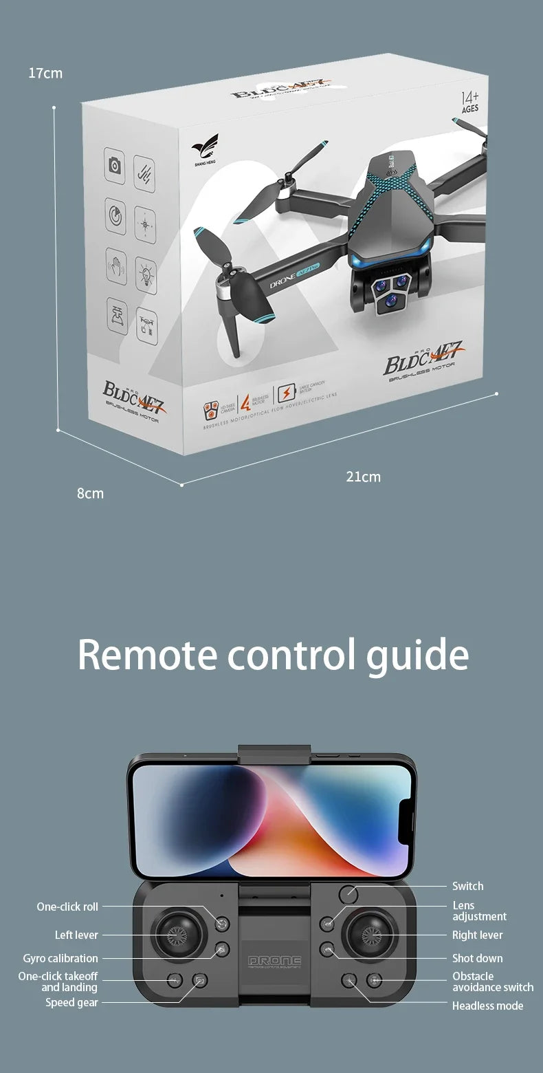 Hot Drone AE7 Pro Brushless Professional 8K HD Camera WIFI FPV Obstacl NairoMarket