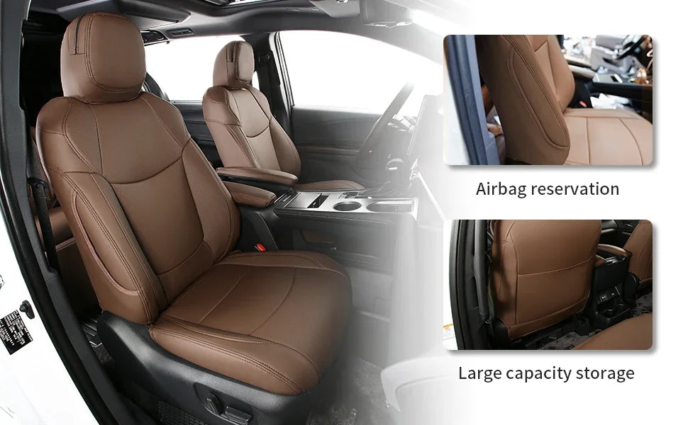 Suitable for Toyota Sienna 2021 2022 2023 2024 car seat covers skin full set truck cover Platinum LE XLE XSE Woodland 7/8 seat