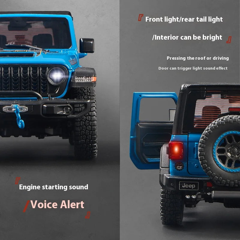 1 18 Scale Jeep Wrangler Alloy Model Car Toy with Sound Light Effect NairoMarket